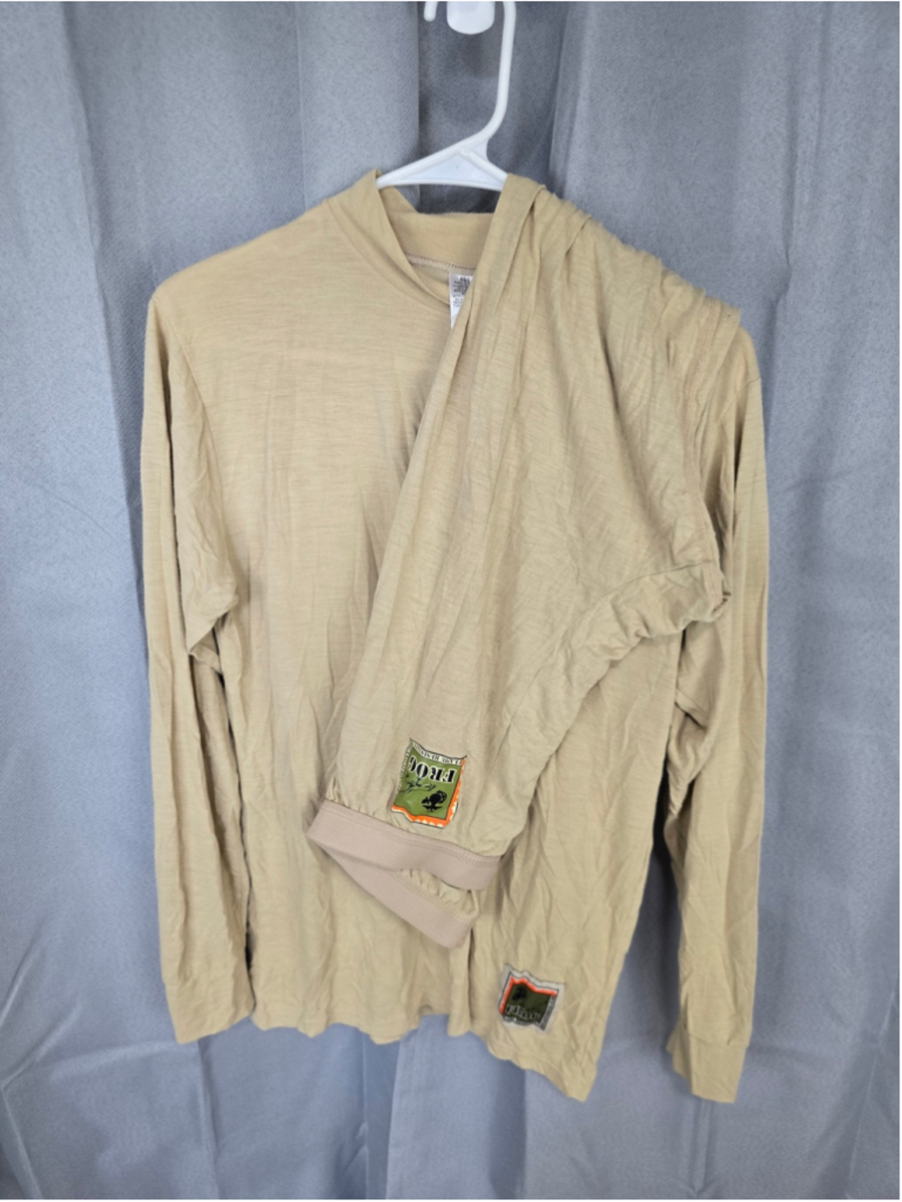 USMC FROG XGO Flame Resistant Long Sleeve Shirt & Drawers Set Tan Medium